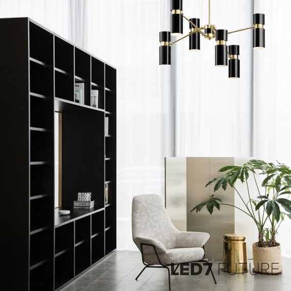 Loft Industry Modern - Spyder Tube Chandelier